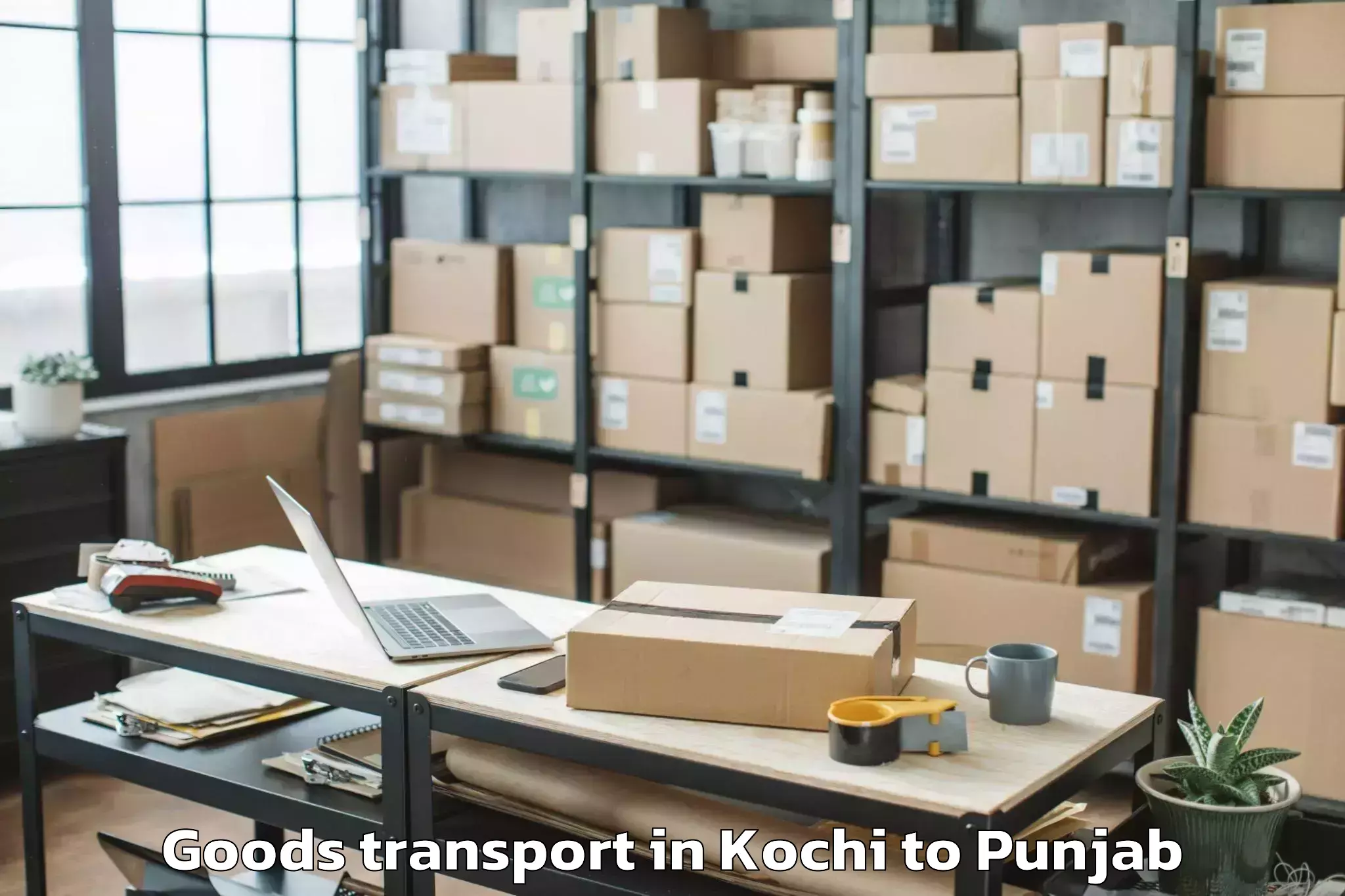 Hassle-Free Kochi to Kotkapura Goods Transport